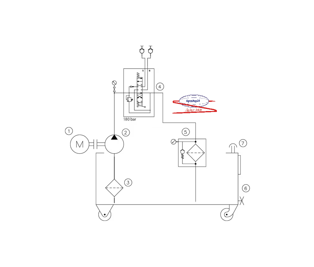 WP85A001 Werkstattaggregat 35 ltr-12l/min-4kW/400V Kramp Hydraulikaggregat