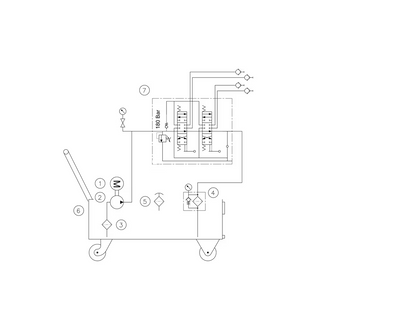 WP85A002 Werkstattgerät 35 ltr 12l/min Hydraulikaggregat Kramp