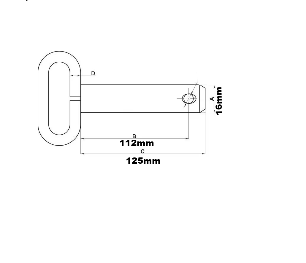 Bolzen mit Griff 16x112mm Kramp