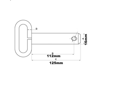 Bolzen mit Griff 16x112mm Kramp