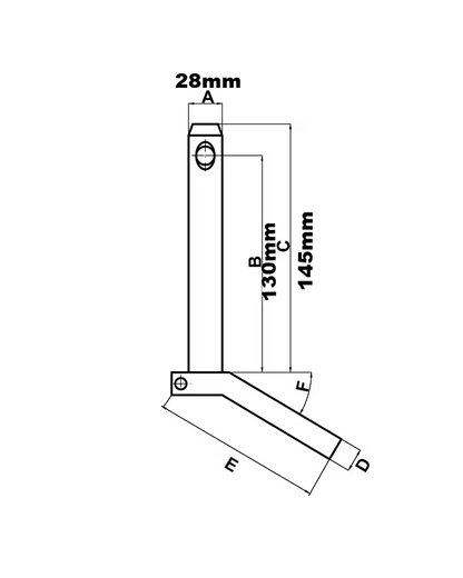 Bolzen mit Griff 28x130mm Kramp