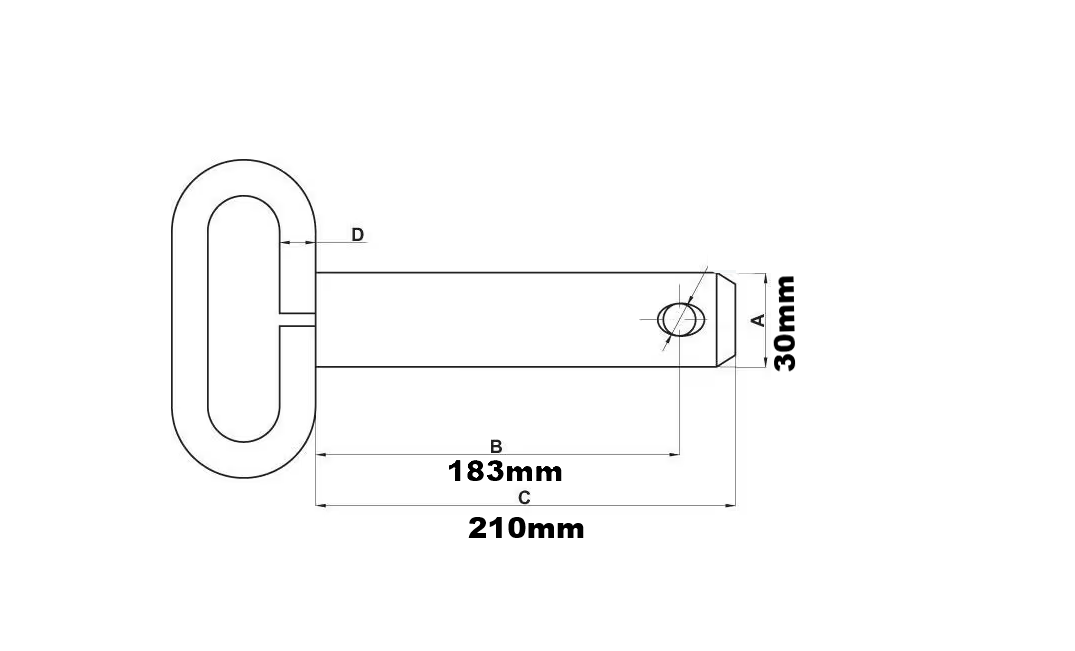 Bolzen mit Griff 30x183mm Kramp