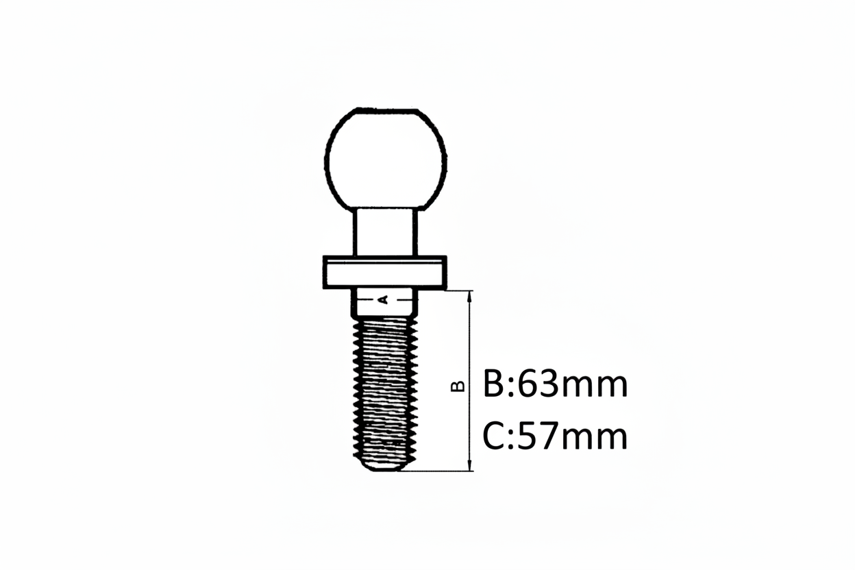 Kramp Anschraubkugelkopf K50 3500kg Ackerschiene Traktor