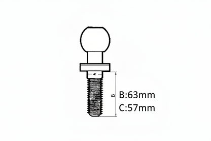 Kramp Anschraubkugelkopf K50 3500kg Ackerschiene Traktor