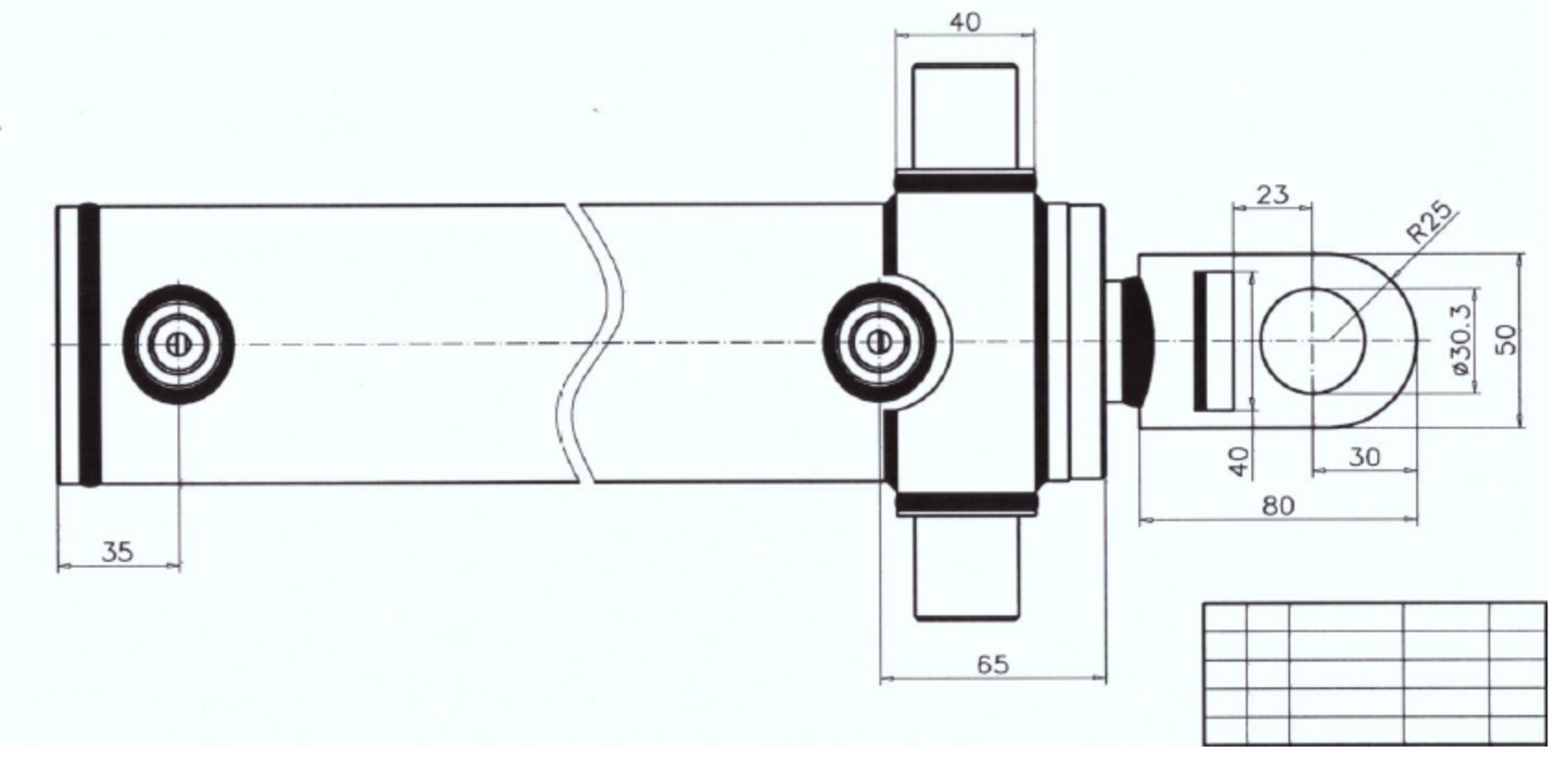Zylinder 70/35/300 B-30mm